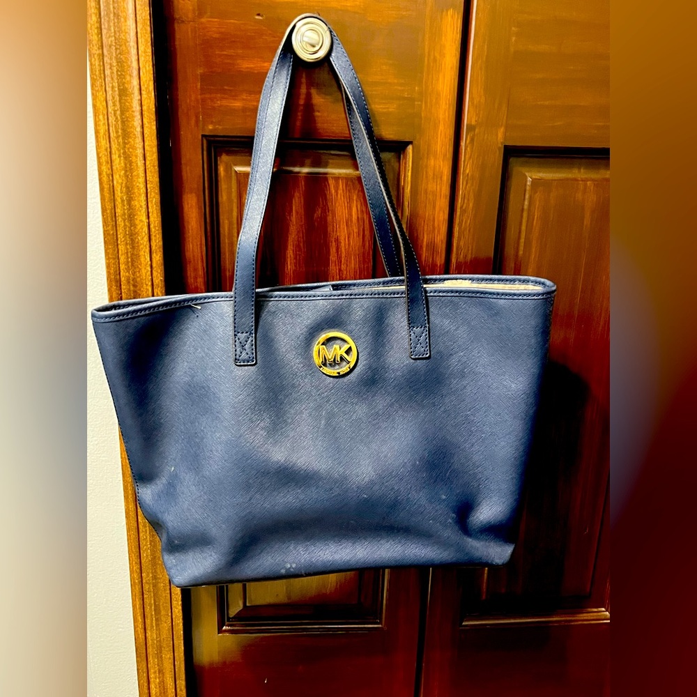 Michael Kors navy tote bag